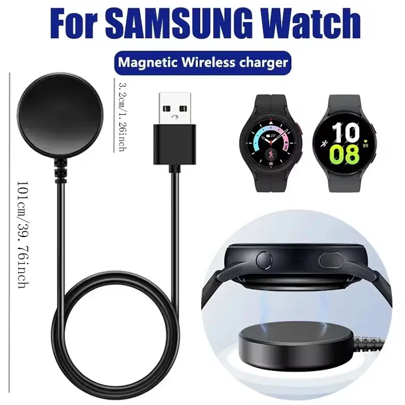 Portable USB Cable Fast Charging Dock Station Magnetic Watch Wireless